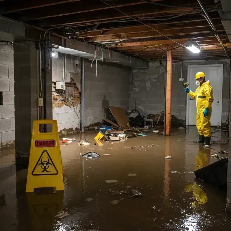 Flooded Basement Electrical Hazard in Phelan, CA Property